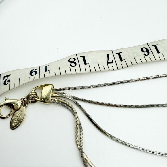 Chico’s Silver Tone Chain Multi Layered Necklace - Picture 8 of 8